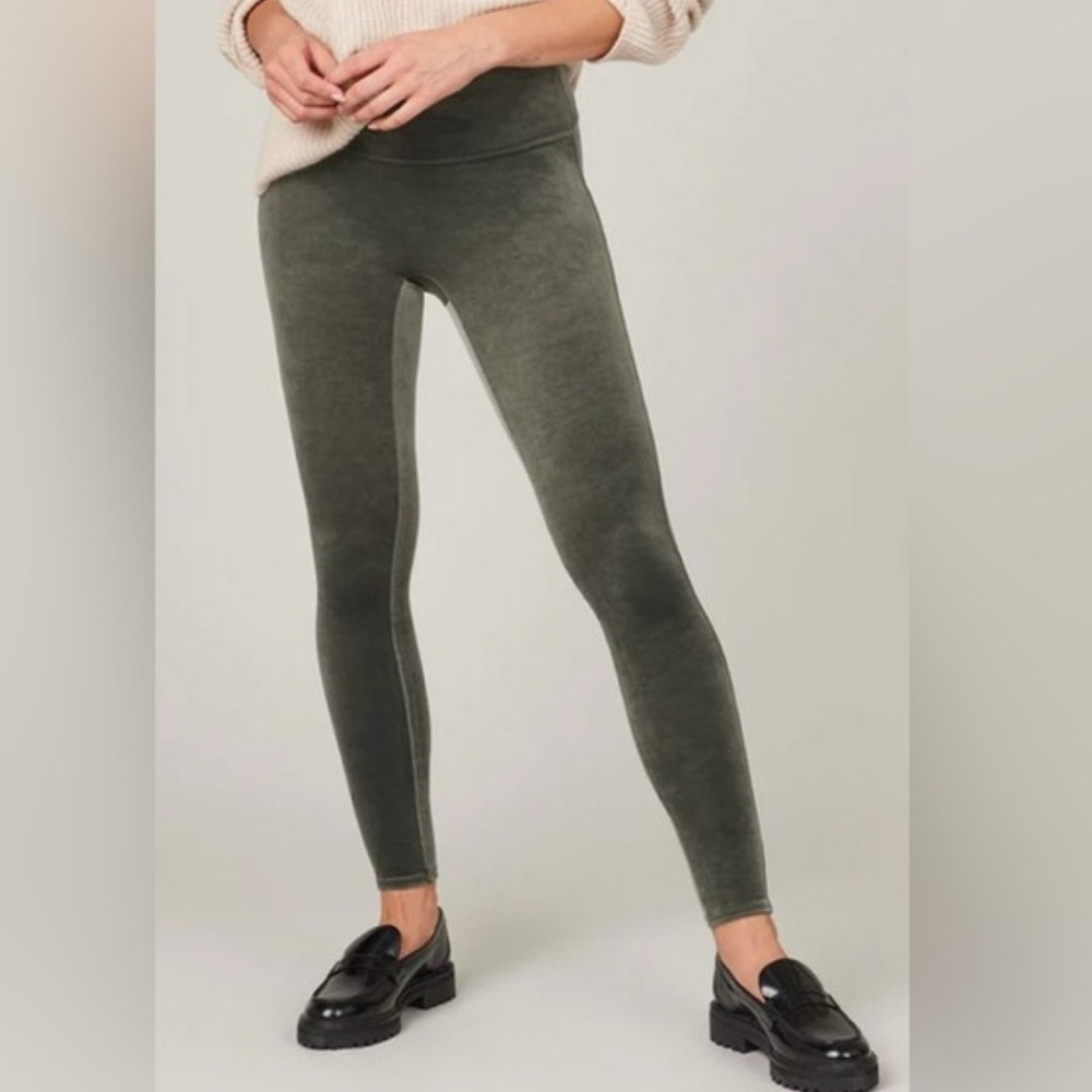 SPANX Velvet Leggings Green